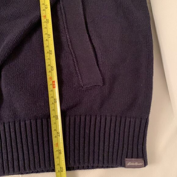 Eddie Bauer Full Zip Cotton Heavy Warm Men’s Sweater Size T XL - Picture 8 of 13